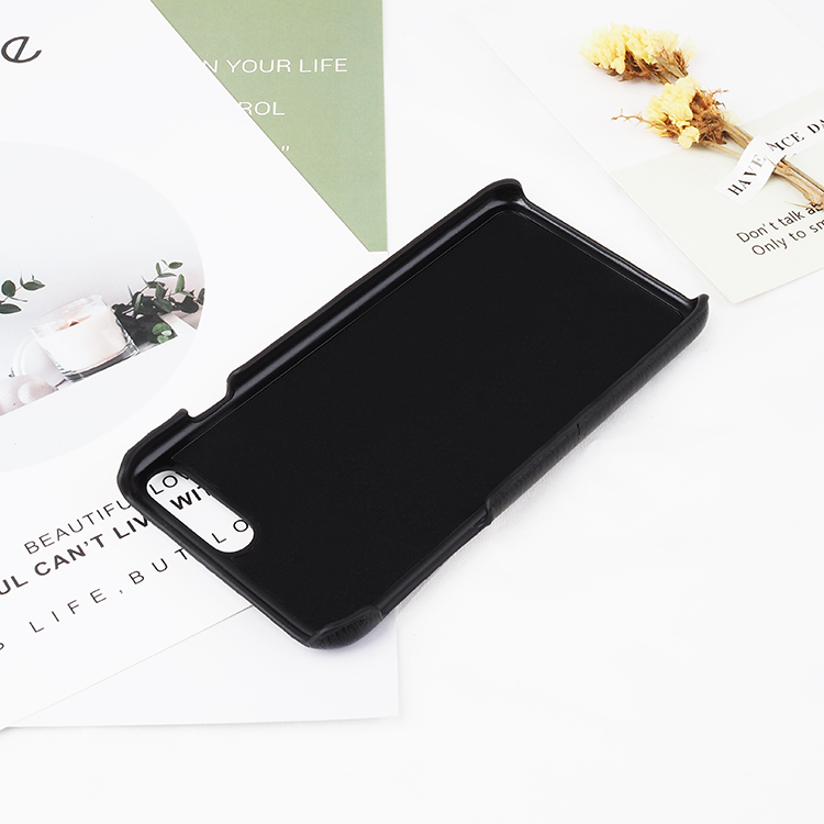 Black pebble  Leather Phone Case For iPhone 6/7/8/X