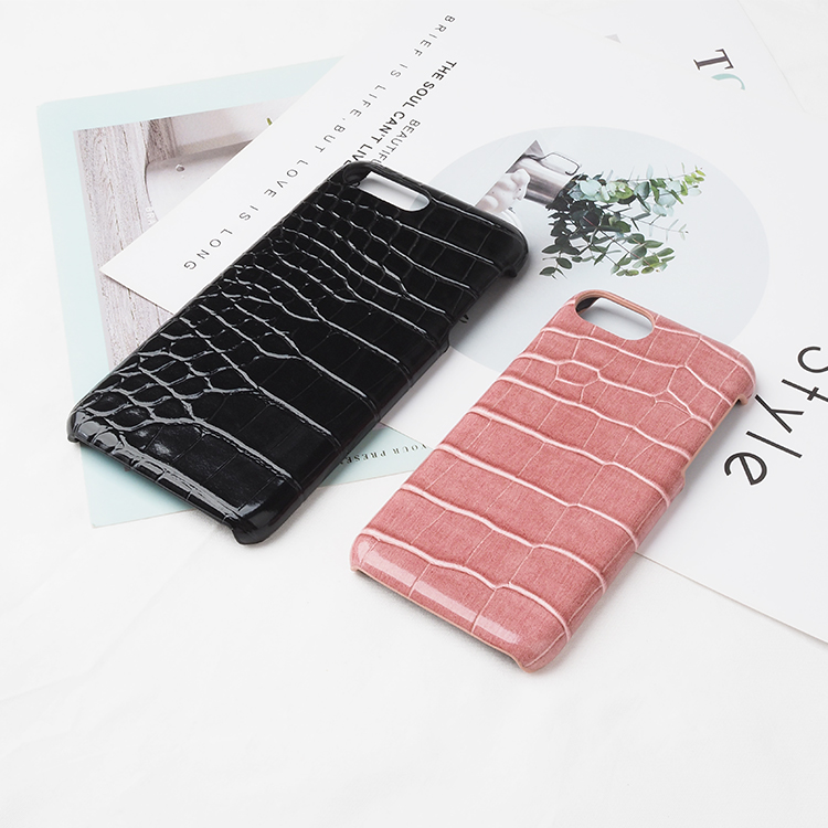 Best selling pink Stone - lined leather phone case