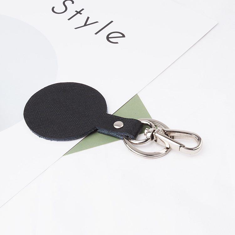 genuine leather key ring custom logo car keychain