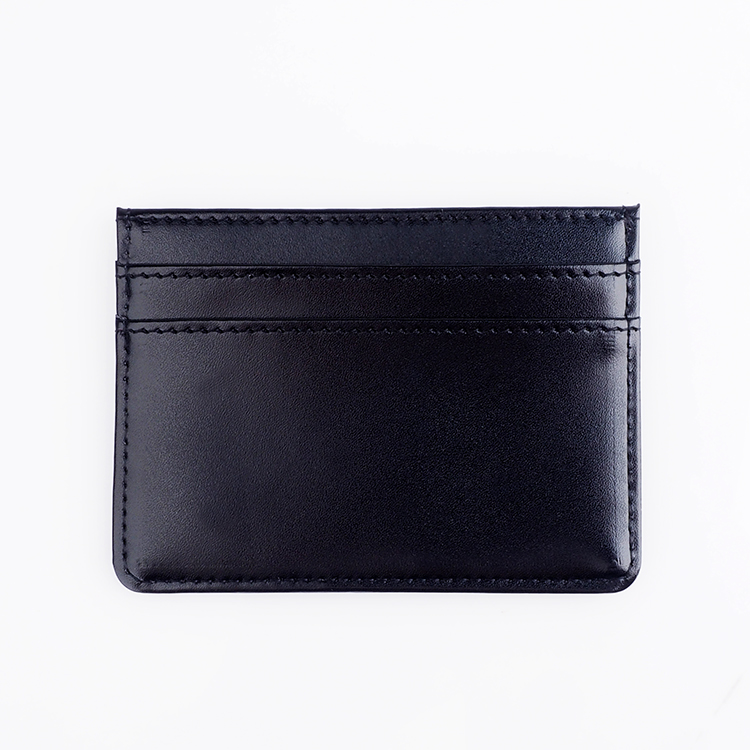 Slim wallet card holder wallet smooth leather 5 slots card holder