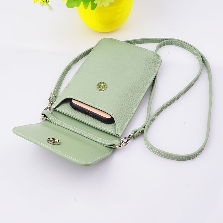 Best Sale Fashion Waterproof Genuine Leather Litchi Belt Clip Wallet Mobile Phone Bag