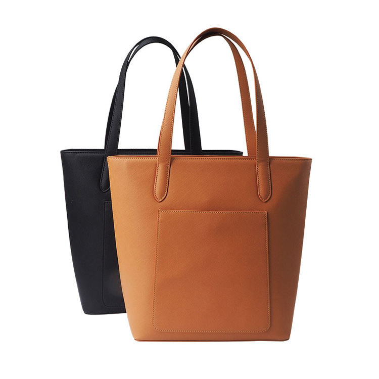 2020 Wholesale factory Custom Designer Genuine Leather Tote Bag luxury genuine leather zipper tote bag