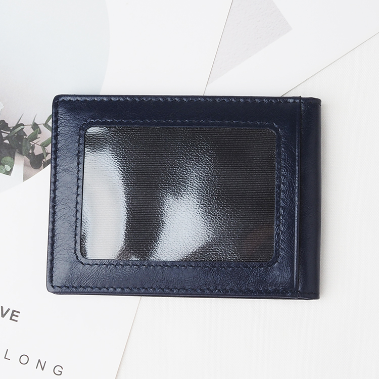 Hot sale unisex genuine leather pocket bifold id credit card holder