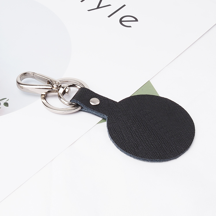 genuine leather key ring custom logo car keychain