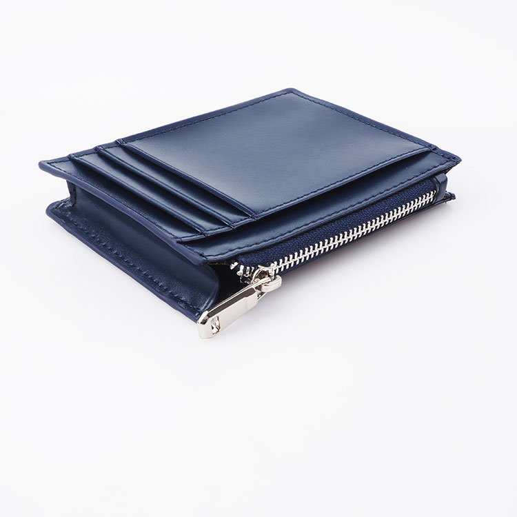 hot sell custom logo multi function slim purse wallet leather zip ID rfid credit card holder