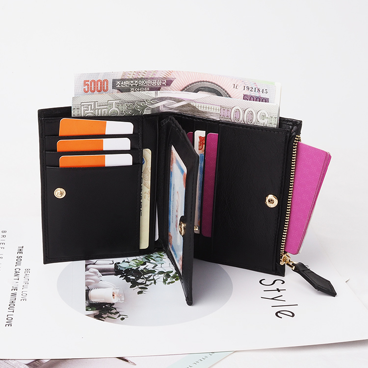custom print i clip slim credit card rfid wallet  Leather