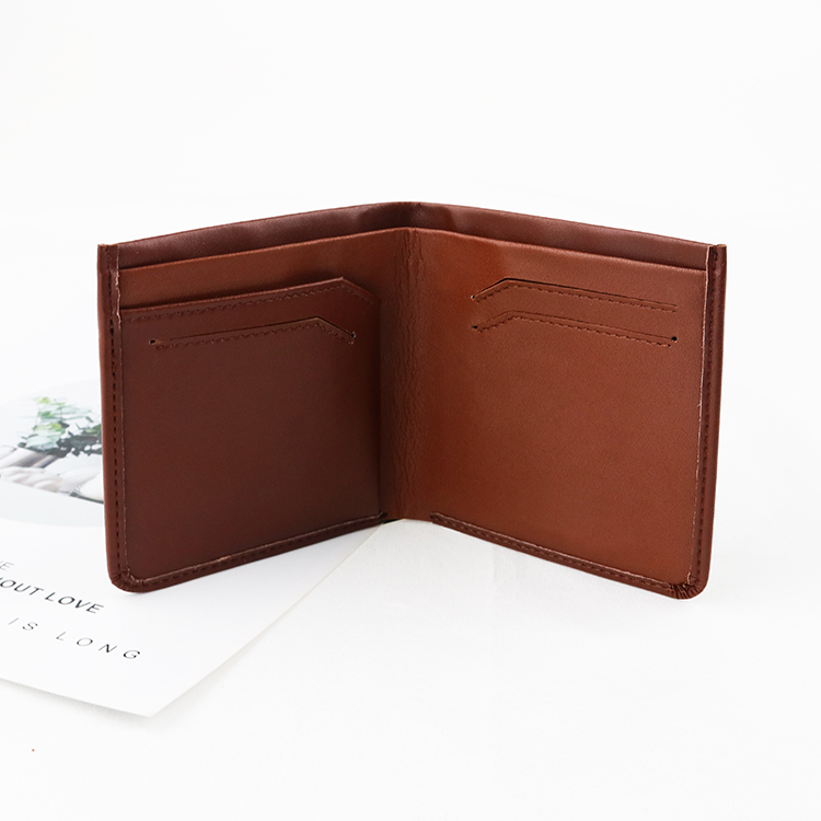 Men Short Money Clip Slim Minimalist Male Custom Security Credit Card Rfid Blocking rfid leather wallet
