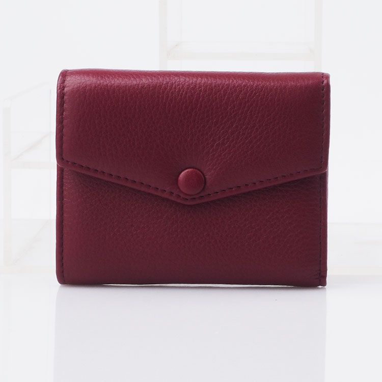 OEM logo top Leatherprivate custom  Women Short Wallets