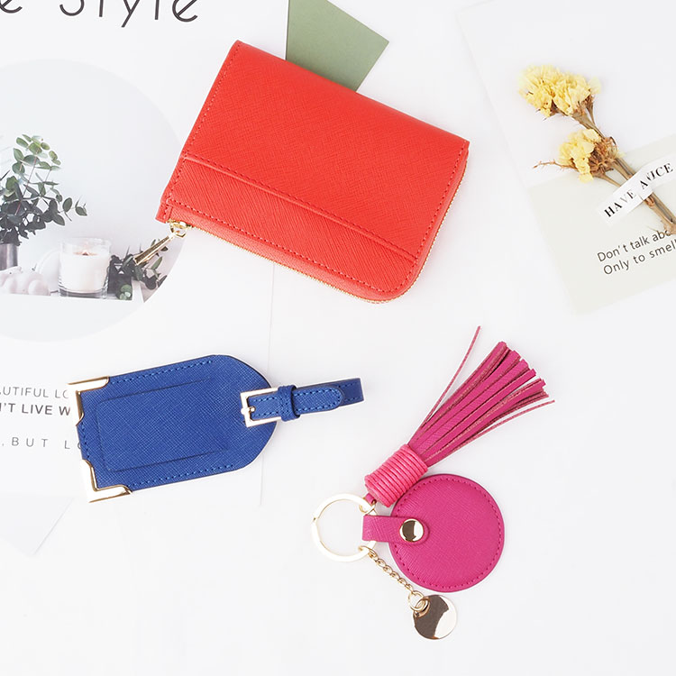 wholesale custom small mini zipper coin purse wallet ladies genuine leather keychain coin purse