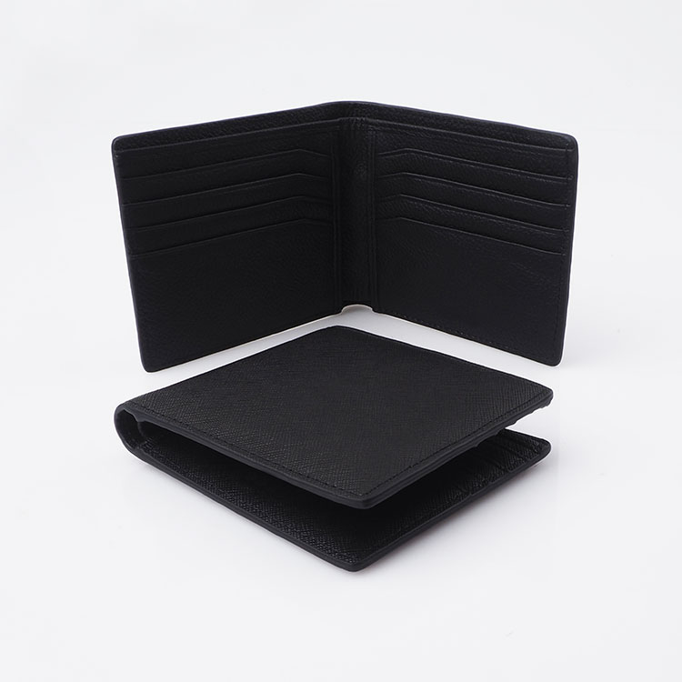 Handmade genuine saffiano mens leather card holder wallet wholesale men card holder leather