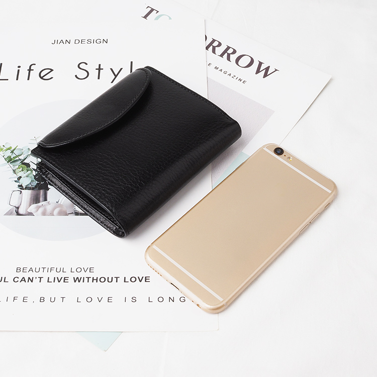 Guangzhou factory high quality trifold wallet for men leather