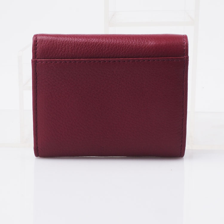 OEM logo top Leatherprivate custom  Women Short Wallets
