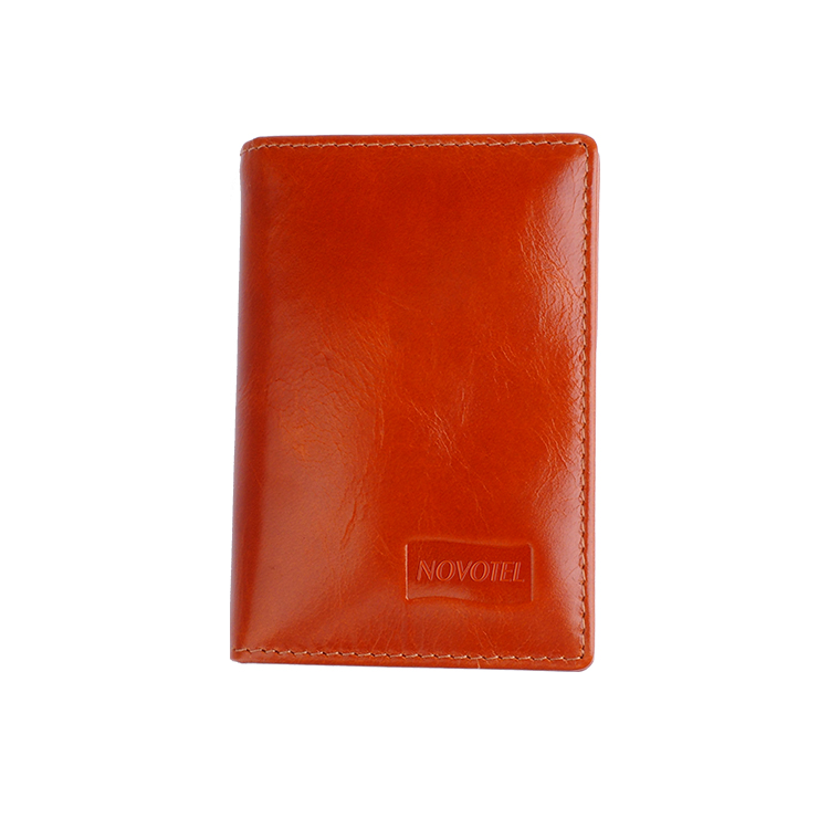 business oilwax Leather with popper closure Card Holder