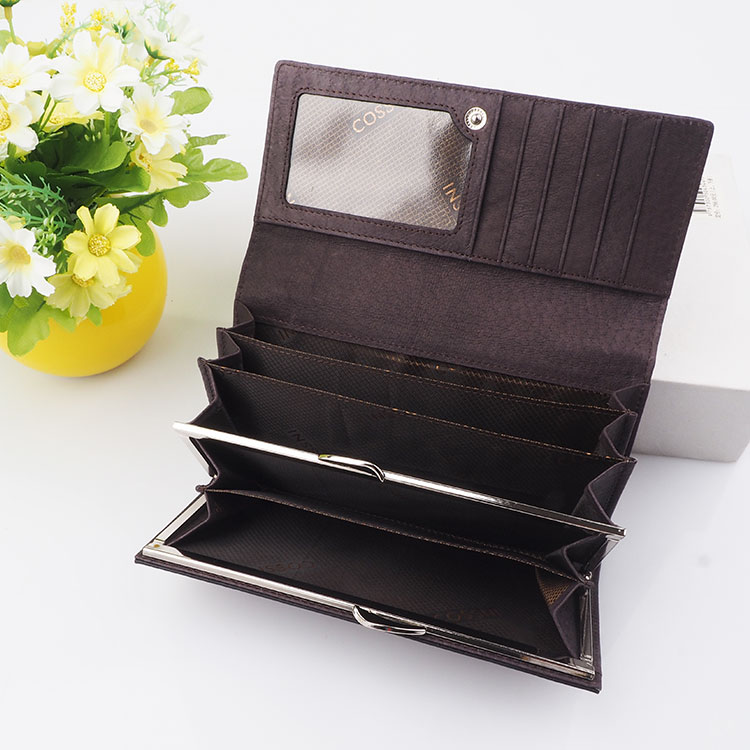 high capacity daily genuine leather digital long wallet