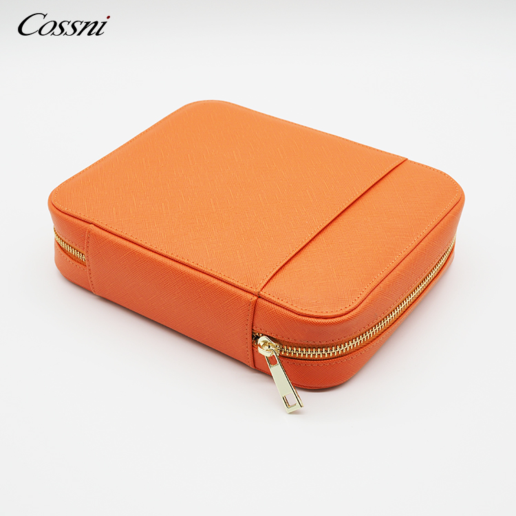 2020 leather goods wholesale pu leather zipper toiletry bag