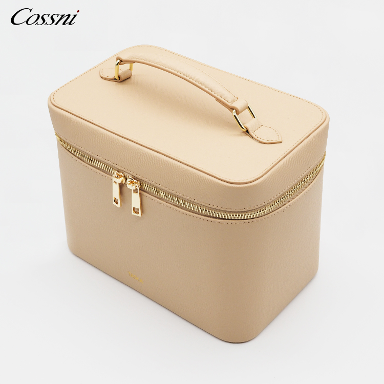 2020 saffiano PU leather travel case beauty grainy makeup cosmetic cases bag