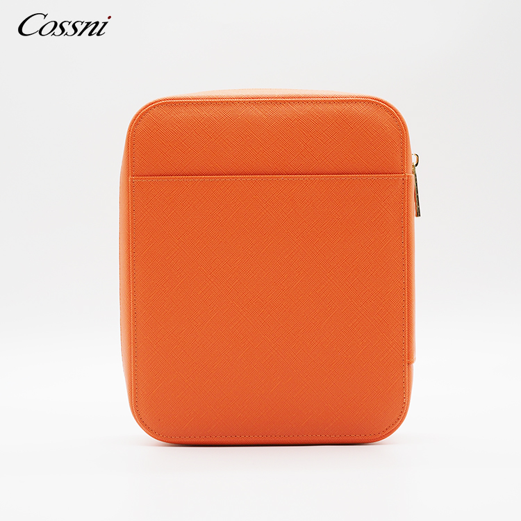 2020 leather goods wholesale pu leather zipper toiletry bag