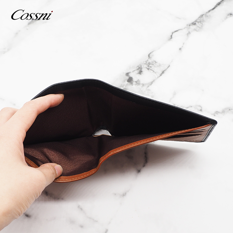 Fashion Design COSSNI Mens Leather Money Card Clip Wallet Match color male style wallet