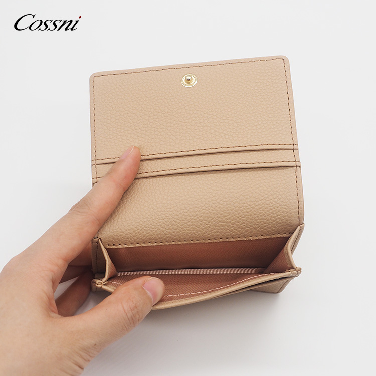 High Quality Full grain pebbled leather RFID function Card Holder coin purses
