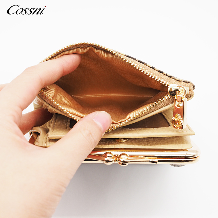 2020 new Custom private label top layer cow leather coin purse for women wallet