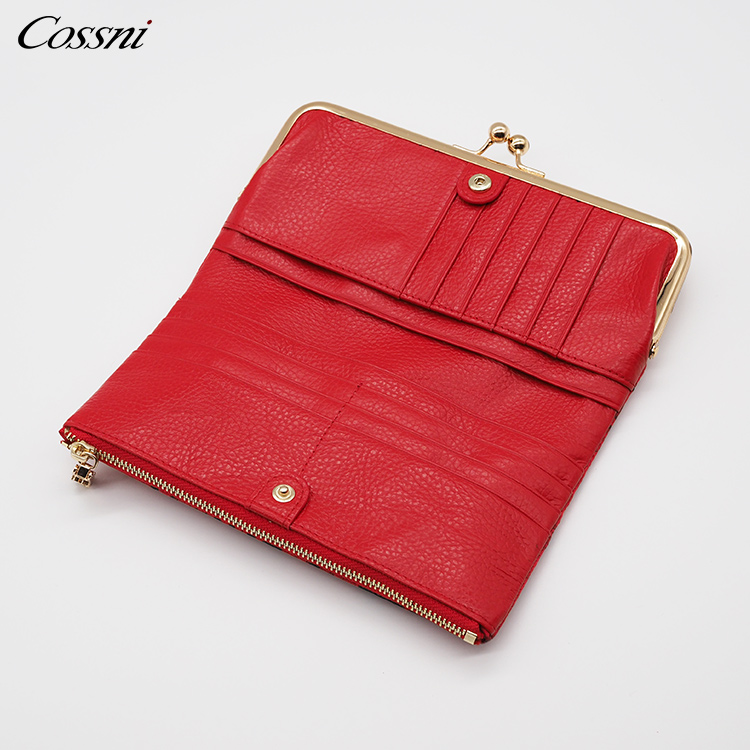 Wholesale custom minimalist purse ladies card women long leather wallets