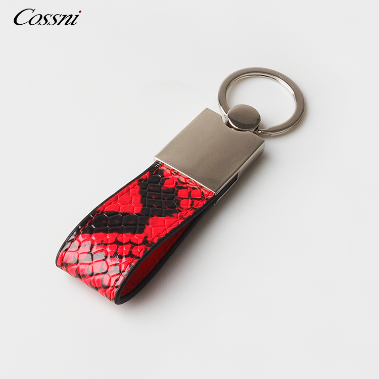 Promotion gift keyring OEM design key holder handmade leather keychain