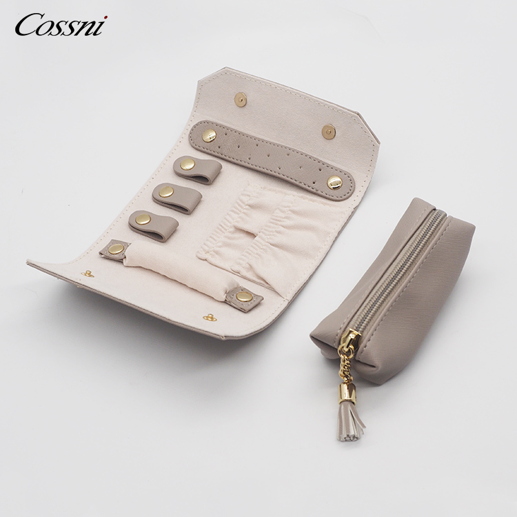 2020 Hot sale design genuine leather travel jewelry case for women