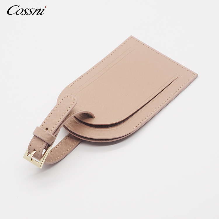 Custom travel Saffiano leather luggage tag personalized promotional tag