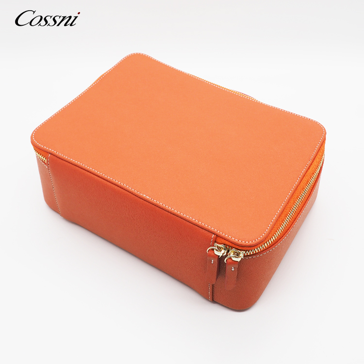 wholesale travel Genuine leather cosmetic bags holder bag makeup case