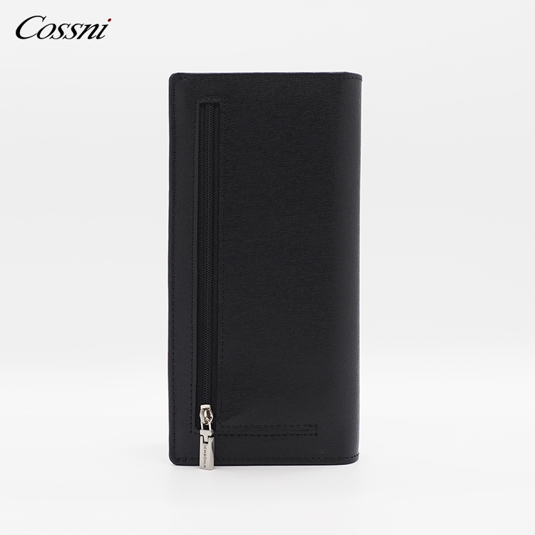 Wholesale smooth soft Genuine leather long wallet, fashion passport holder wallet