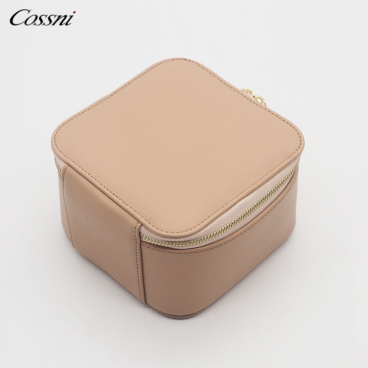 2021 Brown hinh quality Saffiano Leather Jewelry Organizer Case
