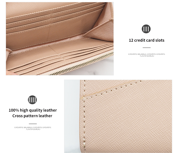 Wholesale custom Genuine Leather Wallet For Women purses