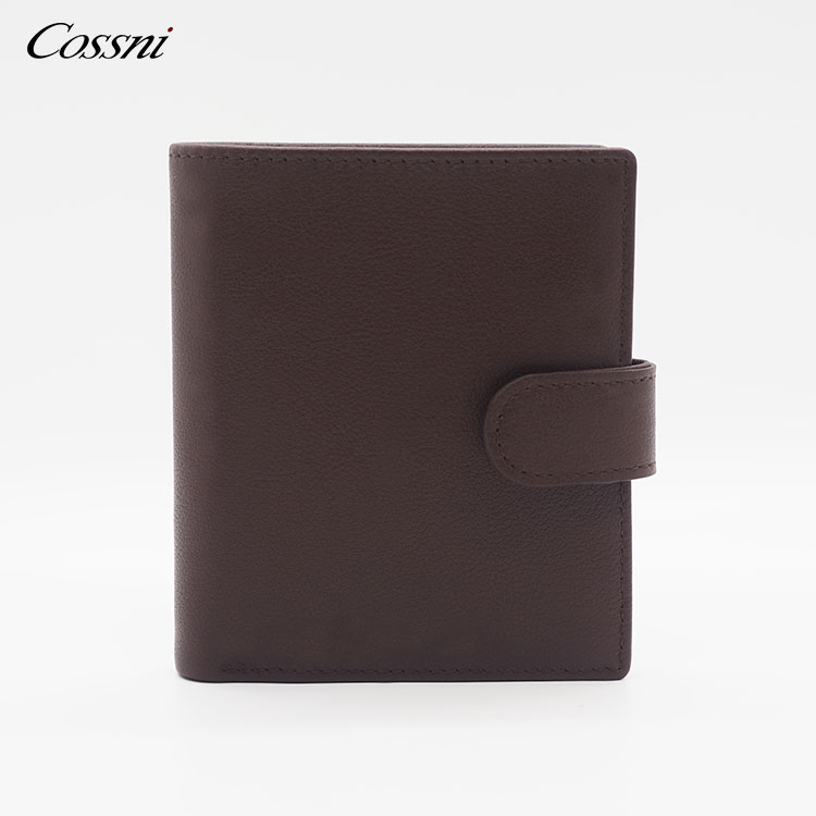 Men's Genuine Leather Short around Bifold RFID Wallet