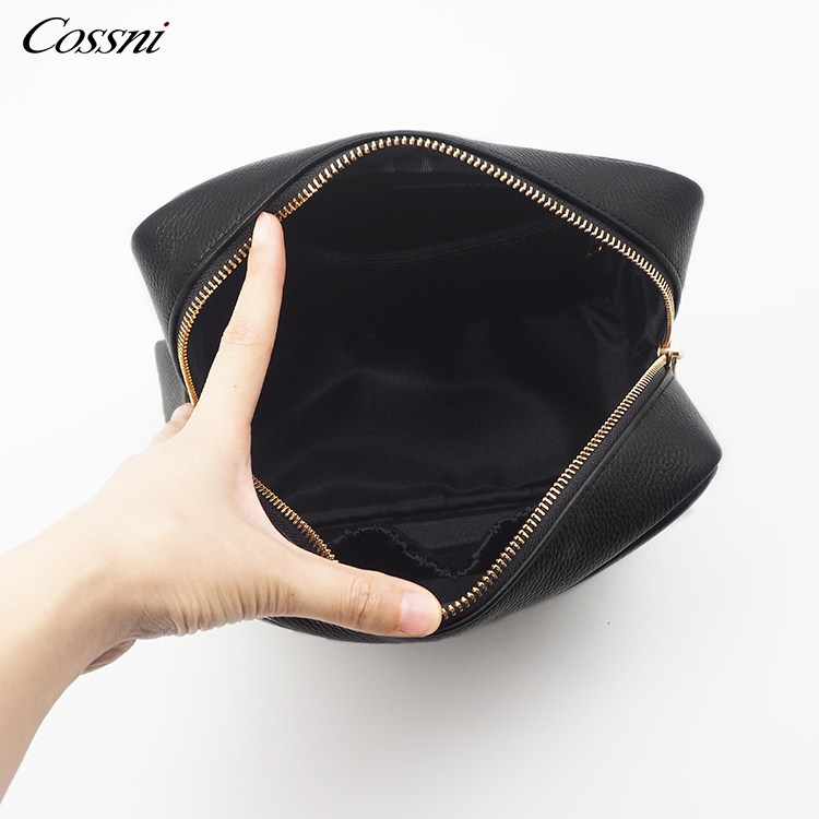 2021 Pu leather makeup bag  custom leather travel cosmetic bags cases
