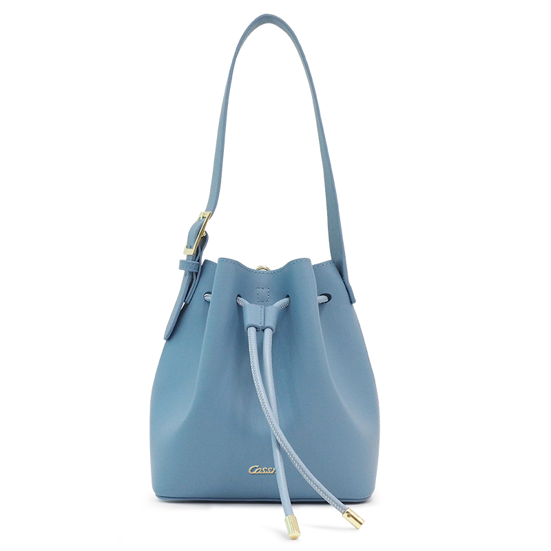 Cossni WholesaleNappa Leather Large Capacity Tote Bucket Bag-Blue
