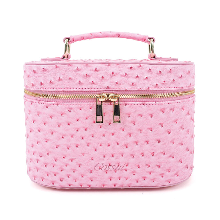 Ostrich Leather Cosmetic Bag